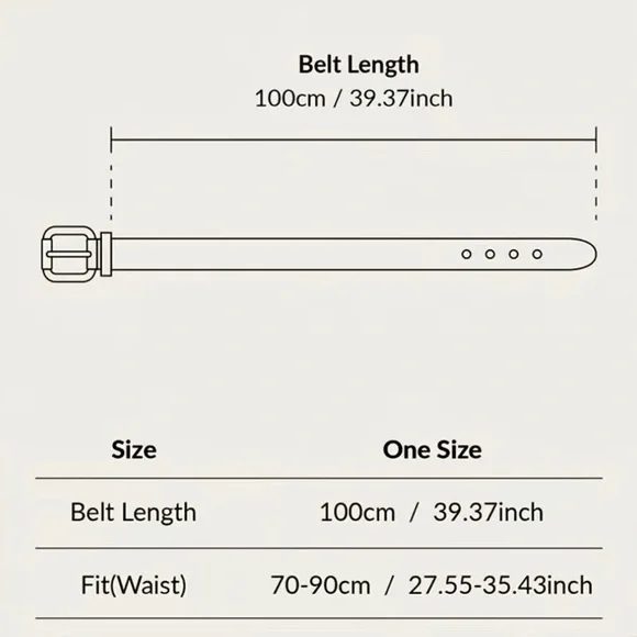 Boho Double Round Buckle PU Leather Waist Belt - Picture 9 of 10